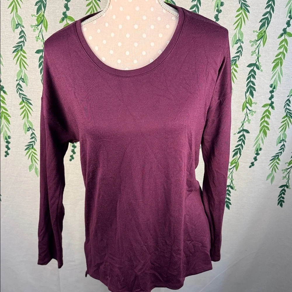 Banana Republic Rich Plum Long Sleeve Top B5